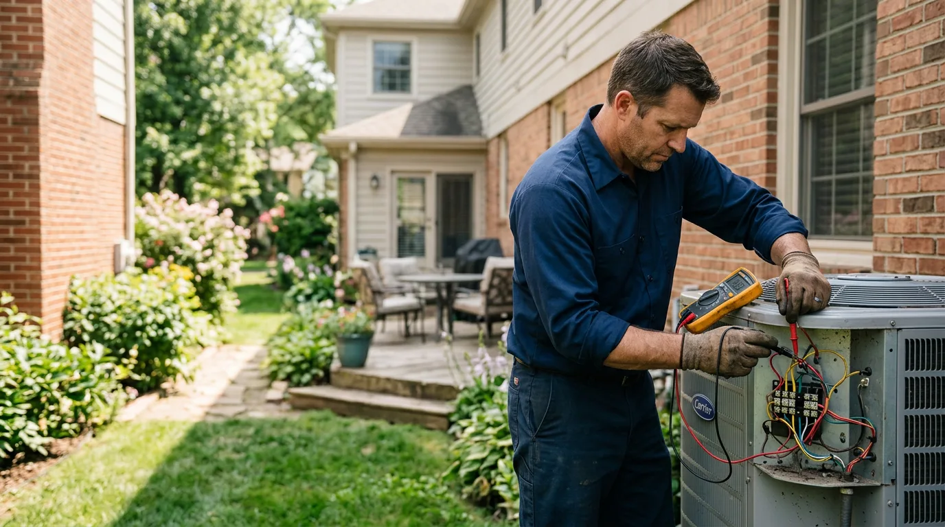 HVAC technician working near Vernon, VT